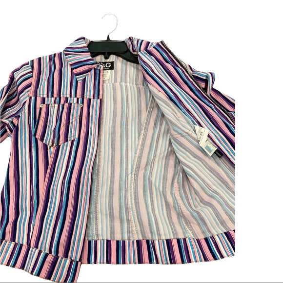 Authentic Dolce Gabanna Striped zip front jacket - Picture 3 of 9